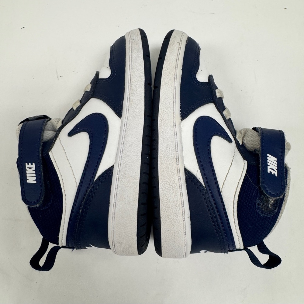 Nike‎ Court Borough Mid 2 (TDV) Toddler Kids Shoes SZ 8C White/Blue CD7784-107 - Picture 4 of 6